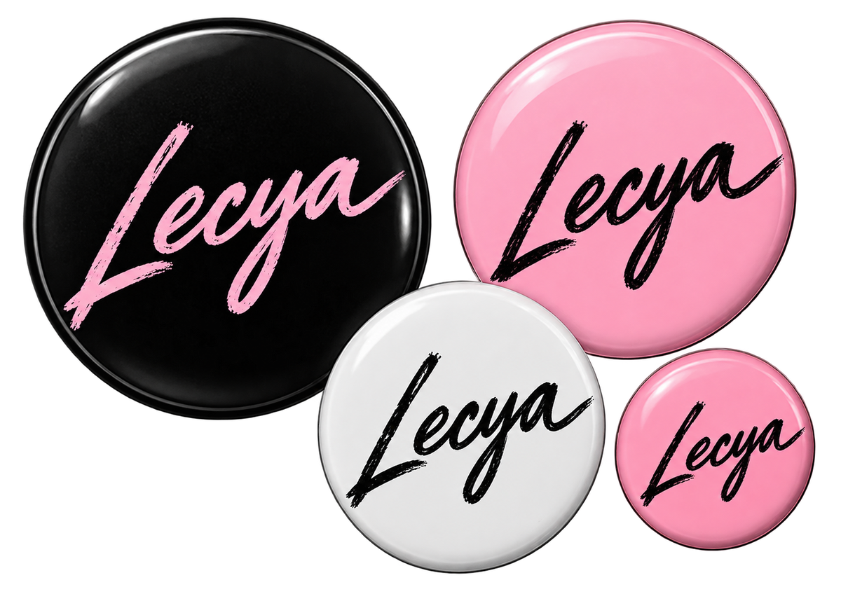 Lot de 4 badges Lecya