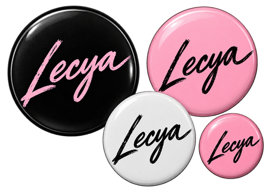 Lot de 4 badges Lecya